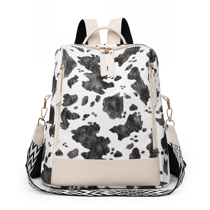 Fashionable Cow Print Backpack Stornfield