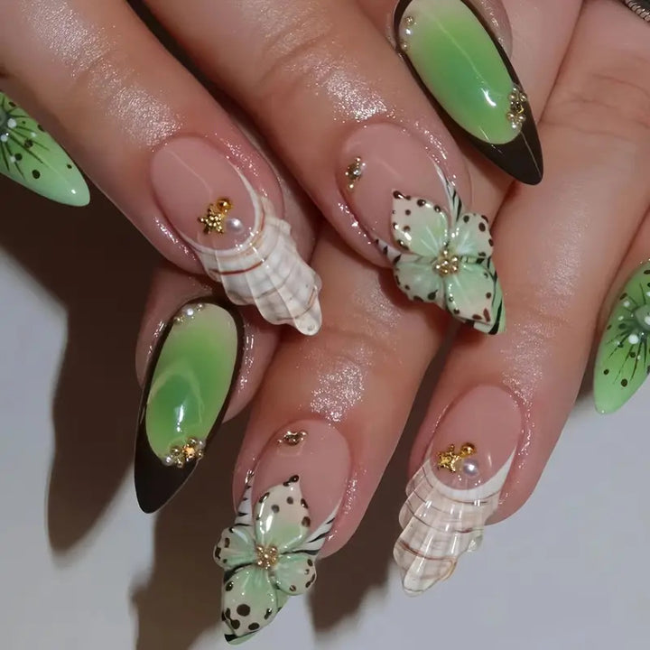 Decorative 3D Butterfly Themed Press-On Nail Art Stornfield