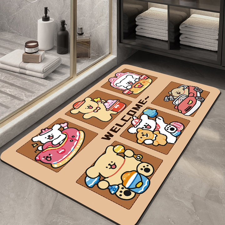 Cute Cartoon Character Welcome Mat