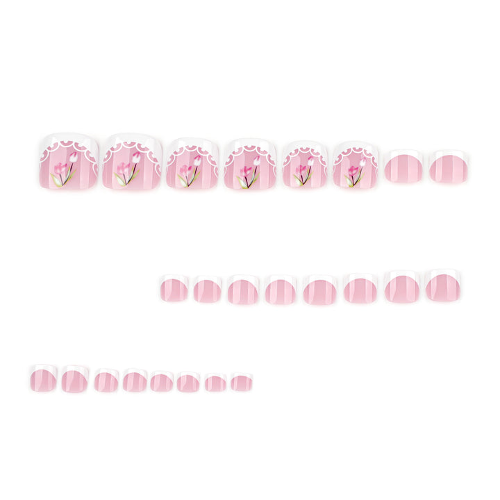Artful toenail art in romantic floral design Stornfield