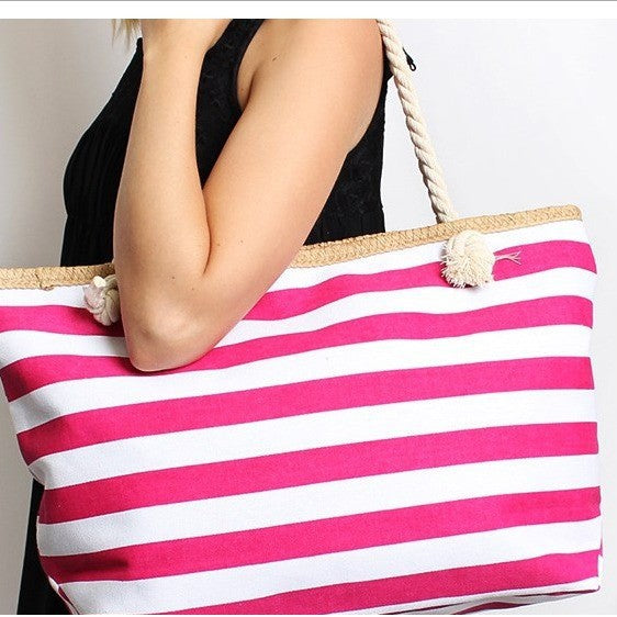 Beach bag with maritime stripe design Stornfield