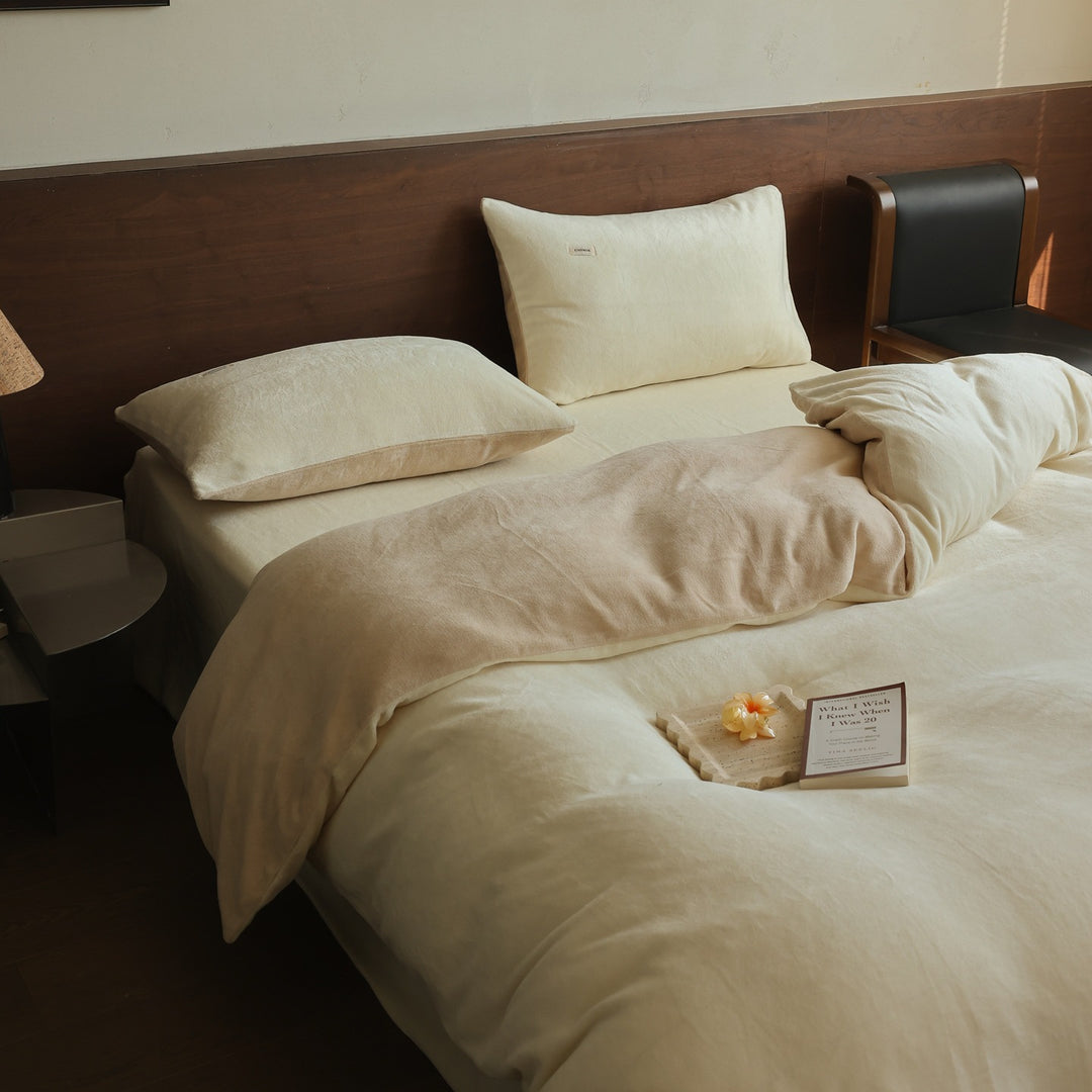 Similar microfiber duvet cover set with ultra-soft velour finish and pillowcases
