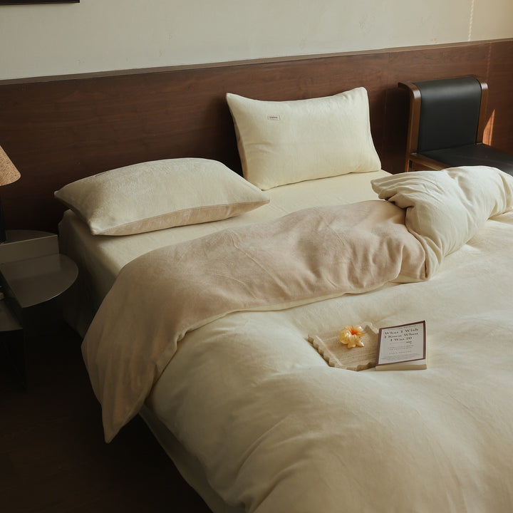 Similar microfiber duvet cover set with ultra-soft velour finish and pillowcases