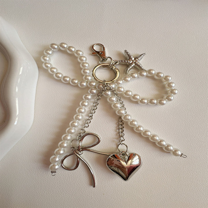 Elegant Pearl Charm Keychain Stornfield