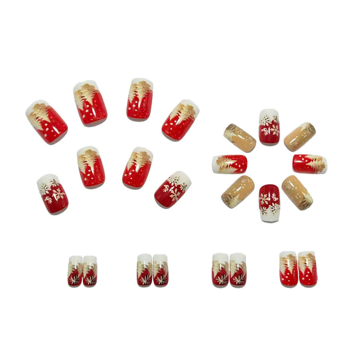 Artificial nails with festive winter design Stornfield