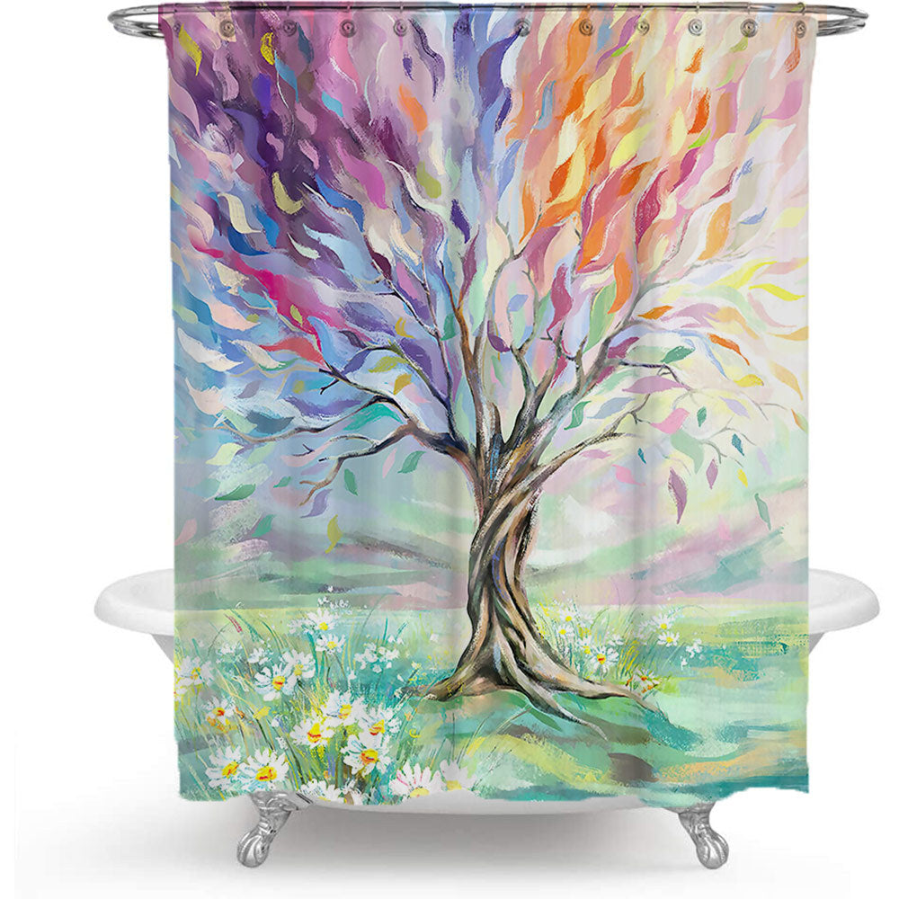 Artistic Tree Design Shower Curtain Stornfield