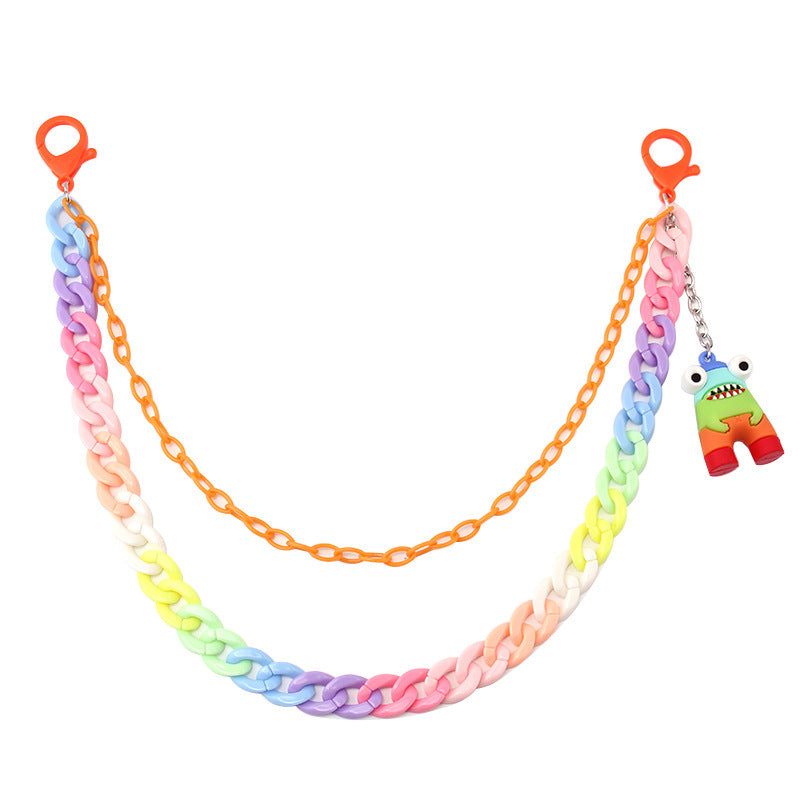 Keychain made of colorful plastic chains with Stornfield pendant
