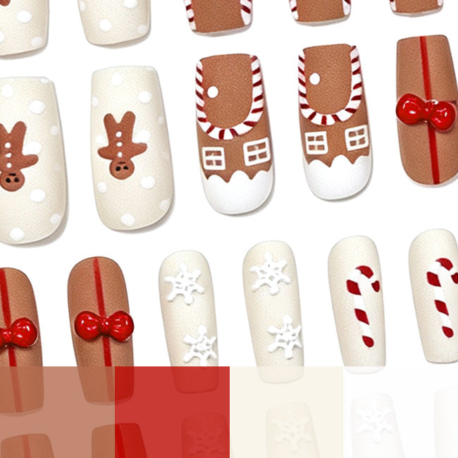 Festive Gingerbread Nail Art Stornfield