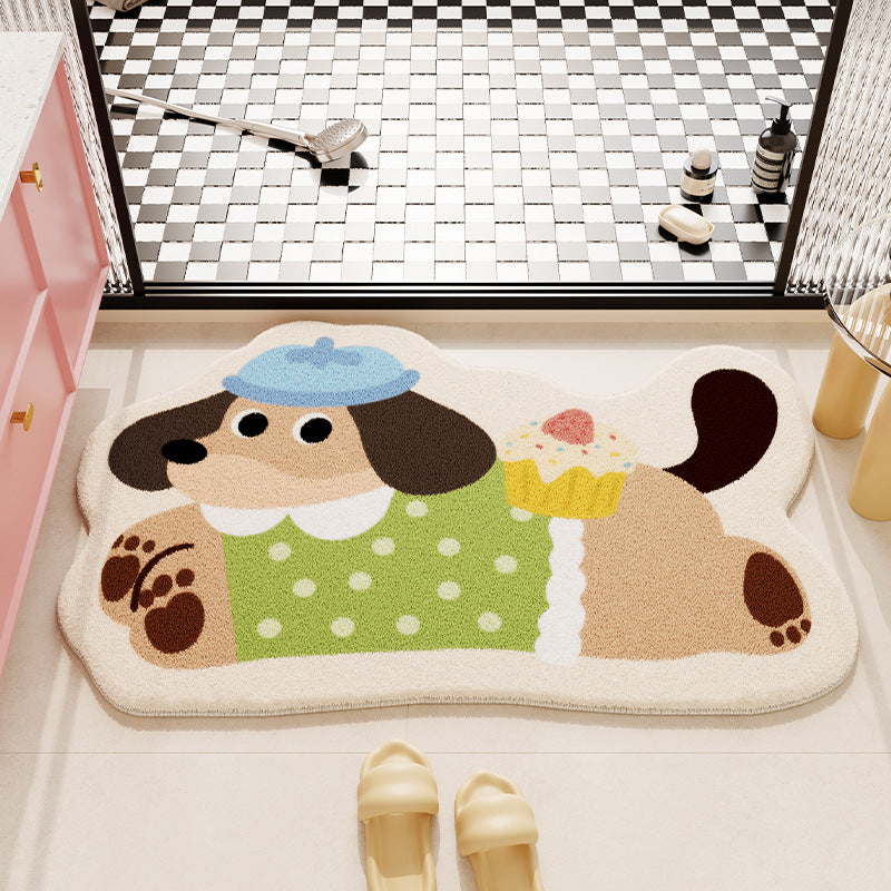 Panda-Themed Plush Bath Mat for Bathroom