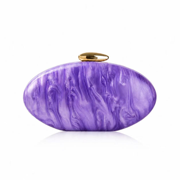 Marbled Acrylic Evening Clutch