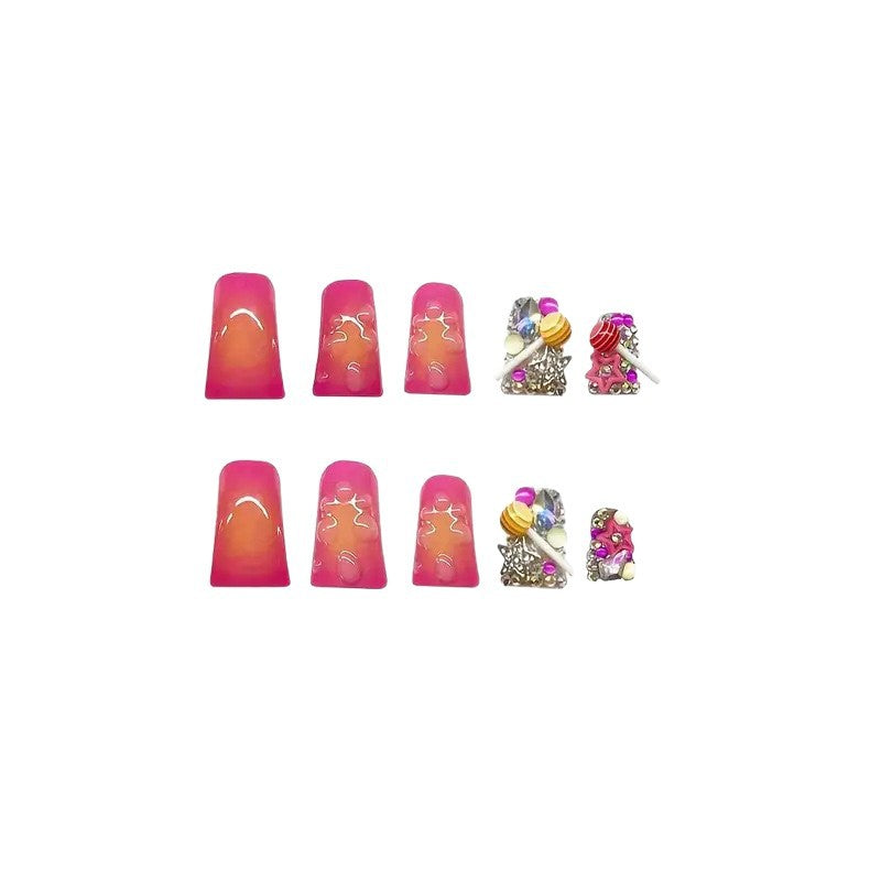 Decorative Crystal-Embellished Press-On Nails Stornfield