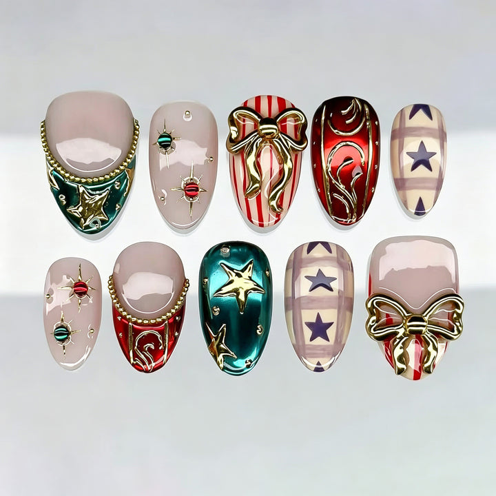 Festive Themed Press-On Nail Art Set Stornfield 1790636523