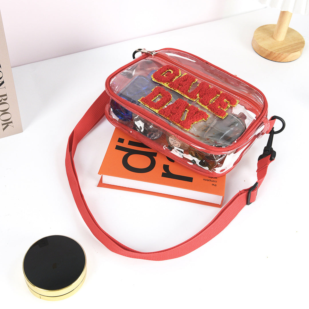 Sporty shoulder bag with transparent front Stornfield
