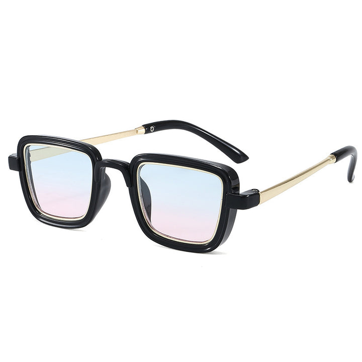 Women's square sunglasses with transparent frame and gold accents Stornfield
