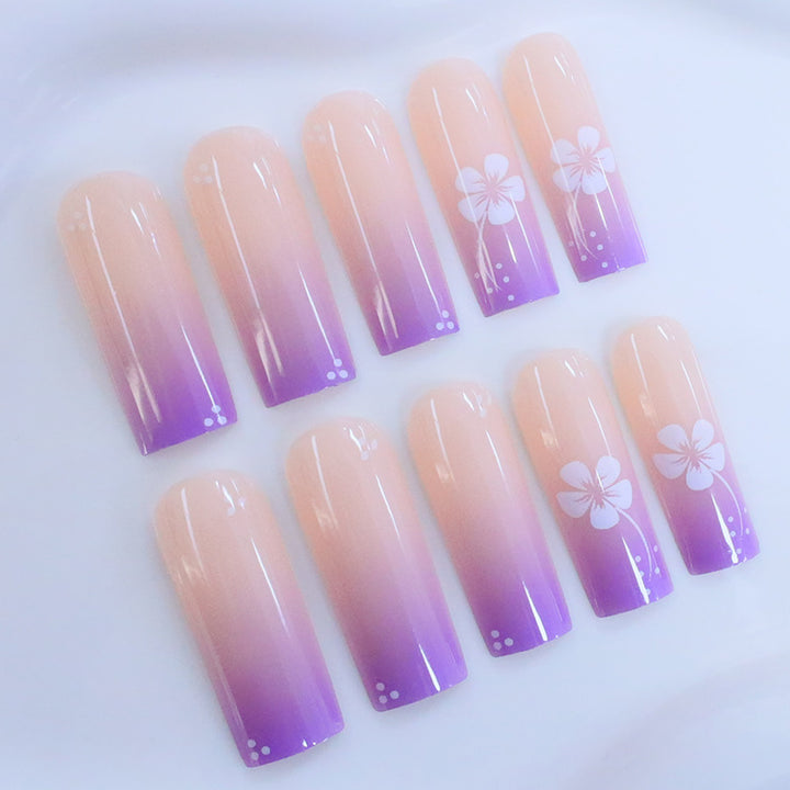 Decorative Floral Acrylic Nail Design Stornfield