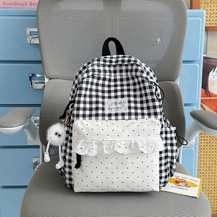 Cute Checkered Pattern Backpack Stornfield