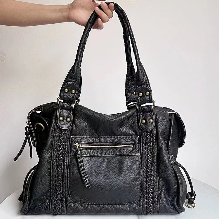 Ladies Shoulder Bag PU Leather Spacious with Laptop Compartment and Adjustable Strap | Stornfield
