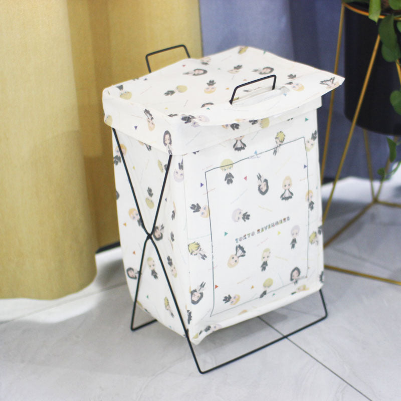 Decorative laundry basket with inspiring quotes Stornfield