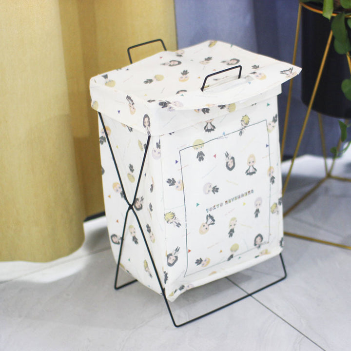 Decorative laundry basket with inspiring quotes Stornfield