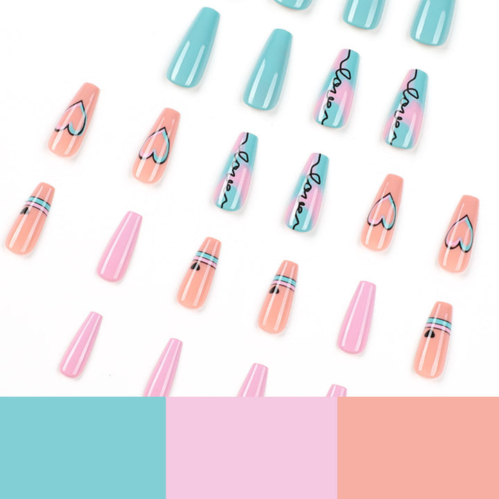 Artful acrylic nails in modern design with creative colors Stornfield