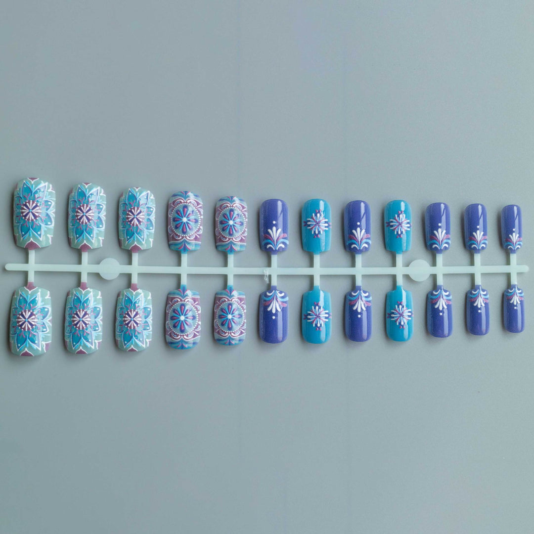 Artistic Floral Pattern Nail Art