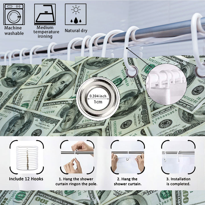 Digital Dollar Bill Bathroom Set Stornfield