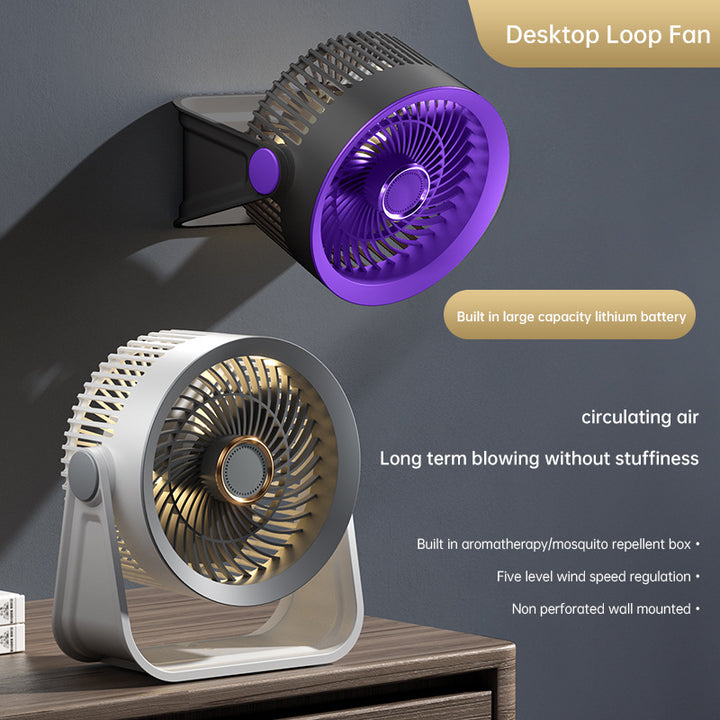 Unisex nan portable rechargeable desk air circulator with adjustable tilt and whisper-quiet brushless motor Stornfield