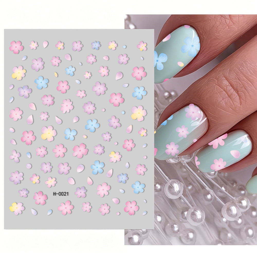 Floral Design Nail Art Sticker Set