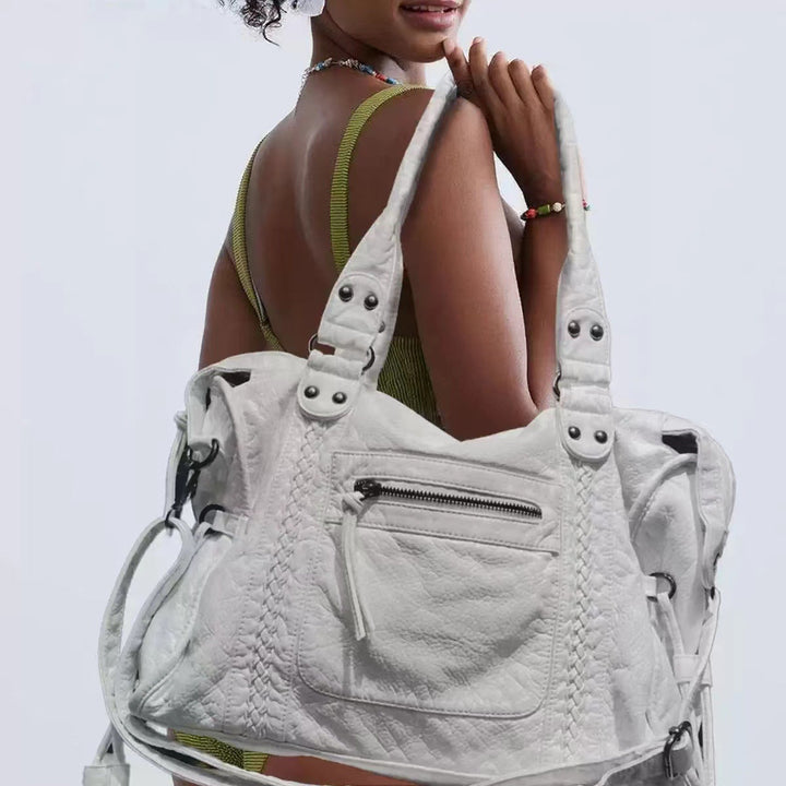 Ladies Shoulder Bag PU Leather Spacious with Laptop Compartment and Adjustable Strap | Stornfield