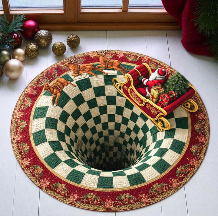 Festively Themed Round Area Rug