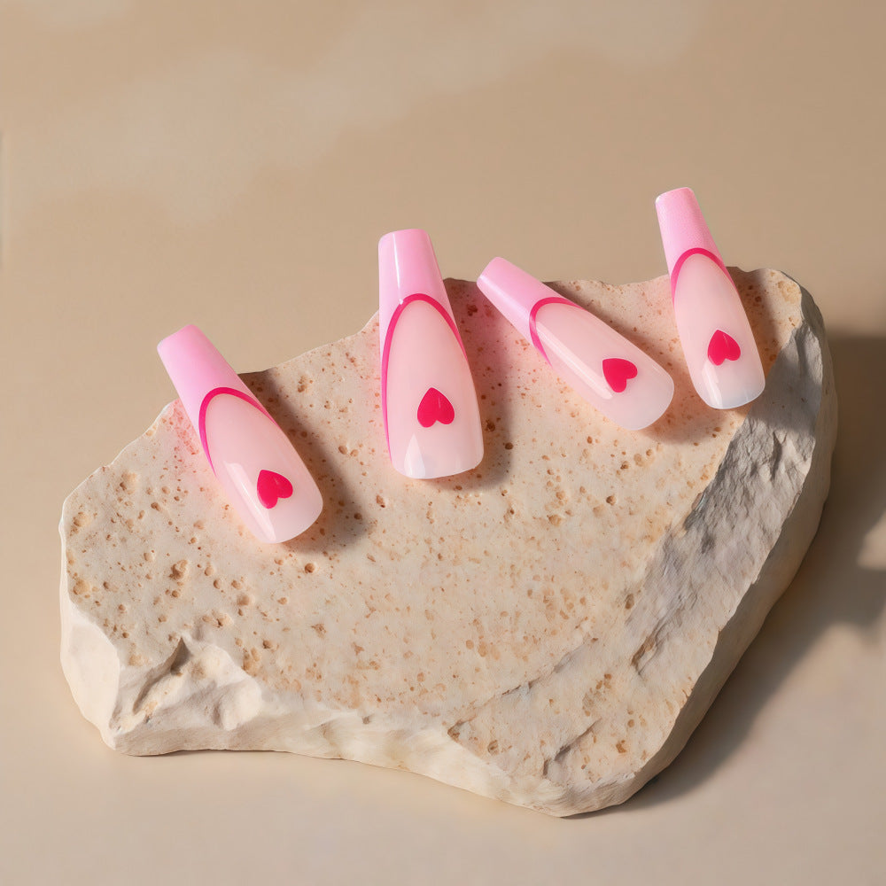 Artificial nails with heart accents Stornfield