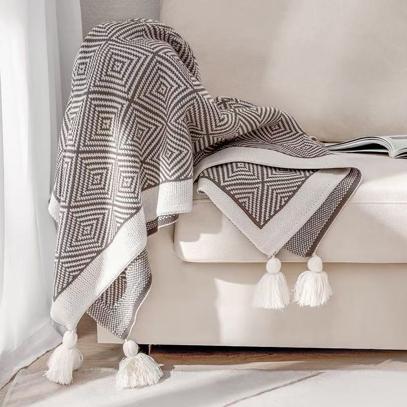 Home Decor Textured Knit Throw Blankets