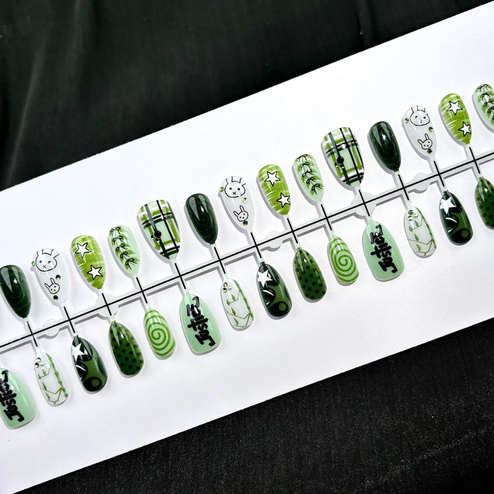 Elegant Polka Dot and Lace Press-On Nail Set