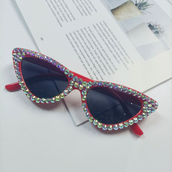 Women's Cat-Eye Sunglasses with Sparkling Crystal Trimming Stornfield