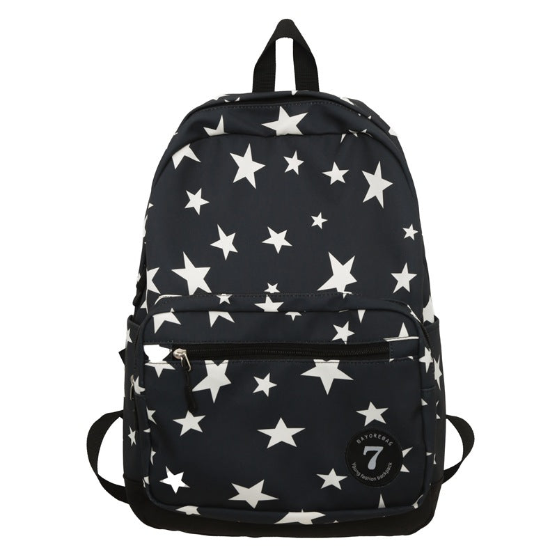 Star Print Casual School Backpack Stornfield