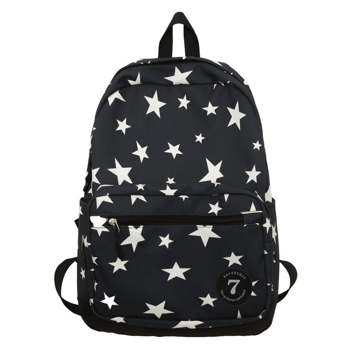 Star Print Casual School Backpack Stornfield