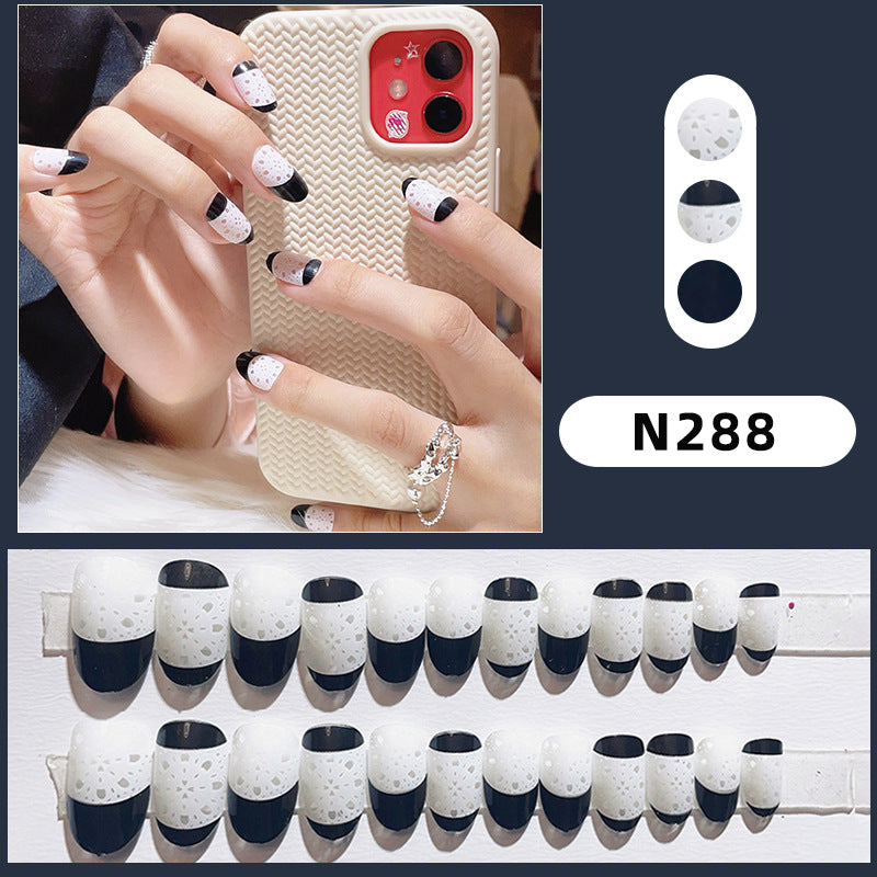 Artistic Press-On Nail Tips Set with Unique Patterns