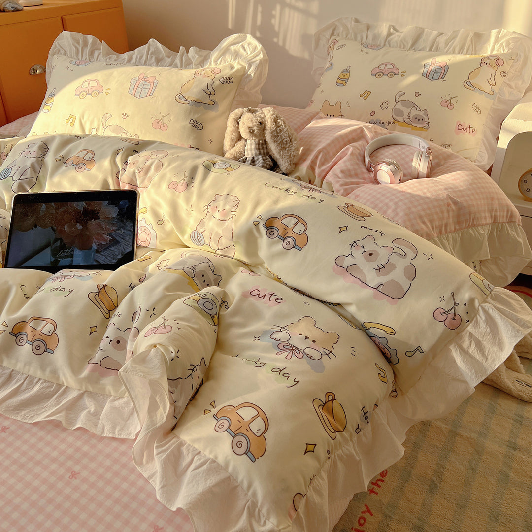 Playful Cartoon-Themed Comforter Set