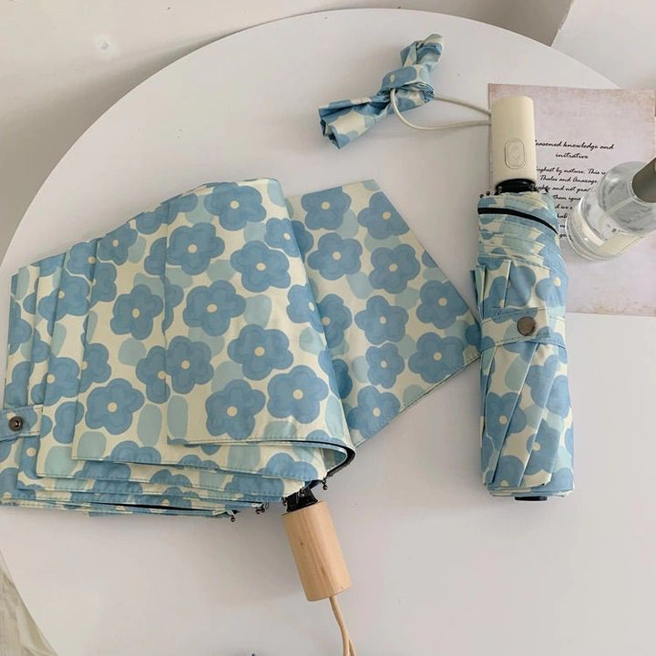 Women Folding Umbrella with Floral Pattern Stornfield