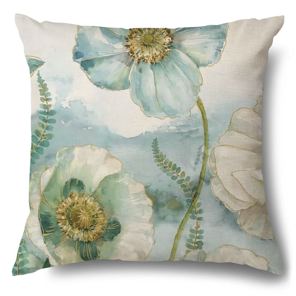 Artistic Floral Design Throw Pillow