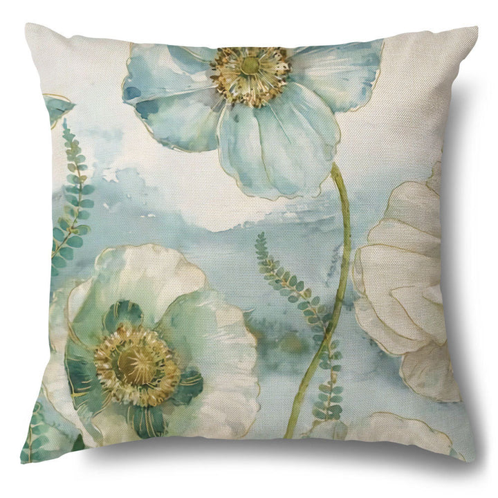 Artistic Floral Design Throw Pillow