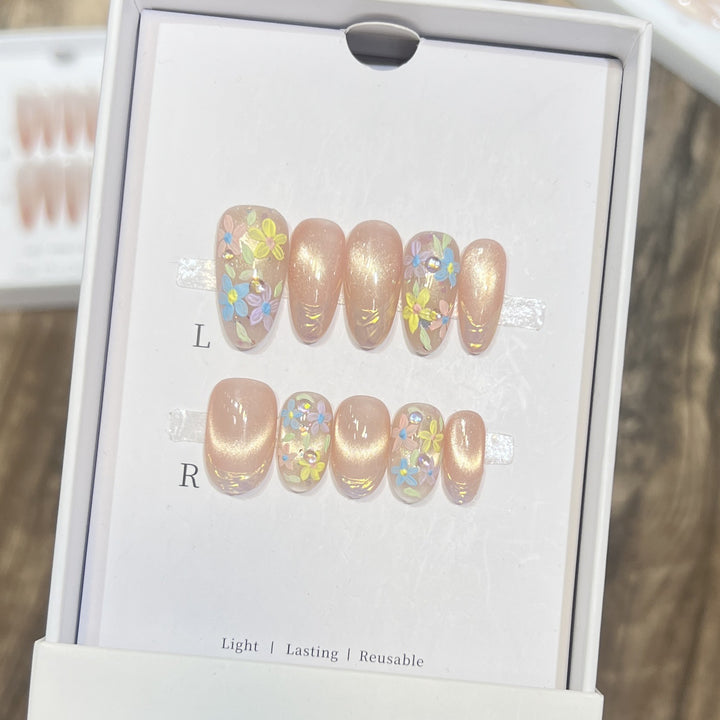 Floral Art Press-On Nail Set Stornfield