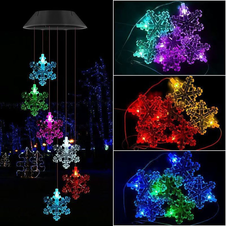 Solar-Powered Hanging Hummingbird LED Wind Chime With Color-Changing RGB Acrylic Birds And Weatherproof Top Stornfield