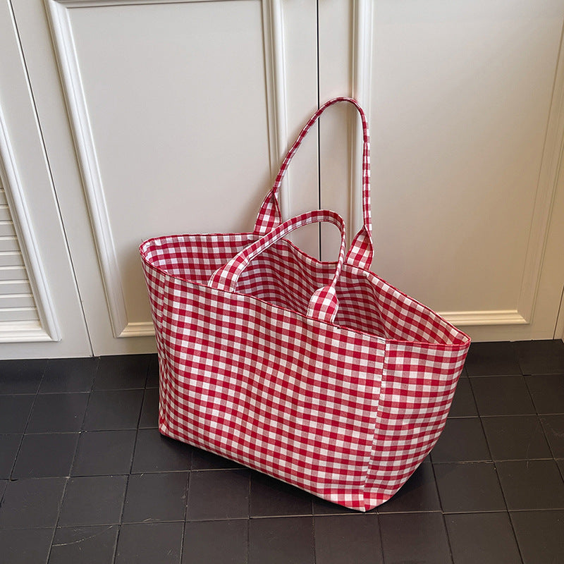 Stylish Checked Utility Tote Bag Stornfield