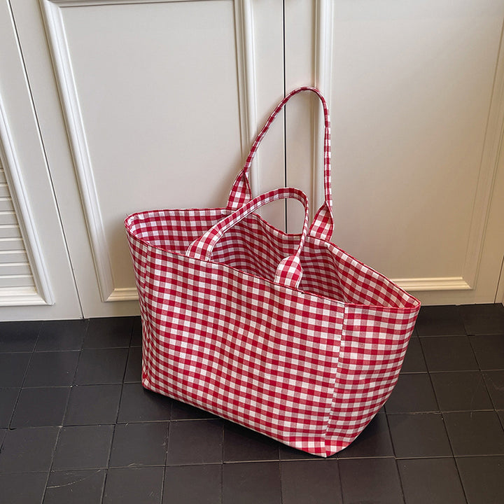 Stylish Checked Utility Tote Bag Stornfield