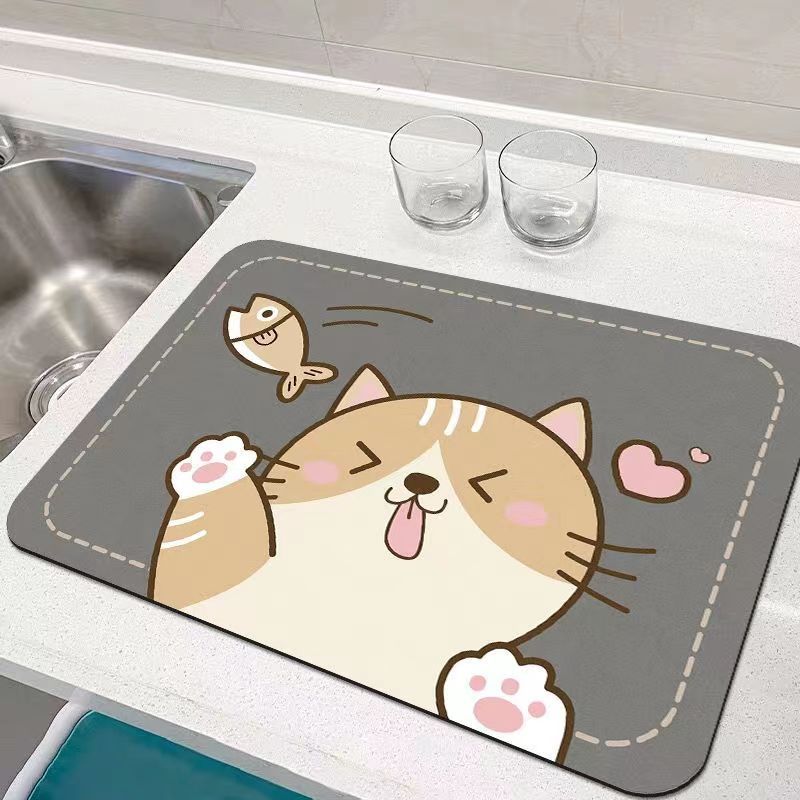 Cartoon Cat Kitchen Mat