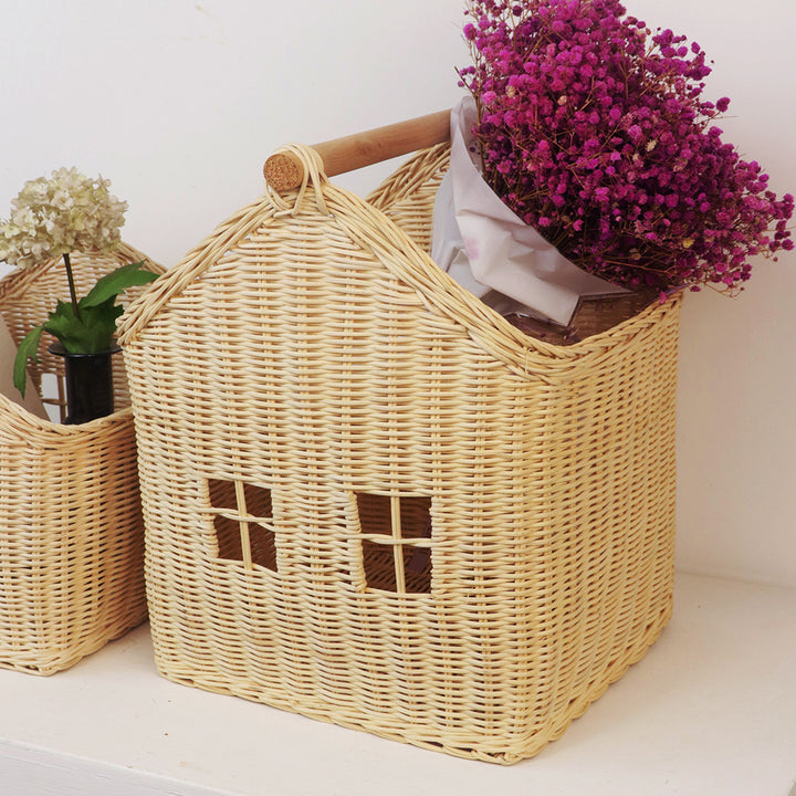 Woven House-Shaped Storage Basket Stornfield