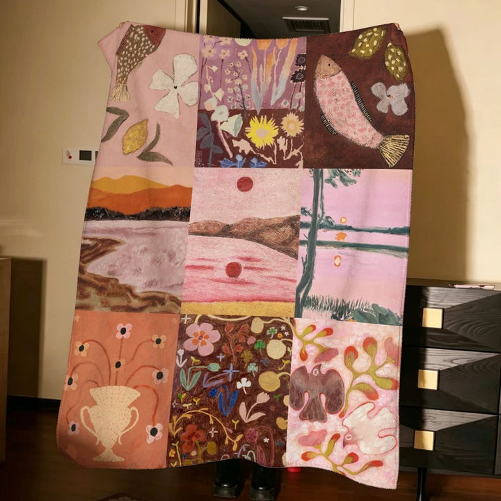 Artistic Horse-Themed Throw Blanket