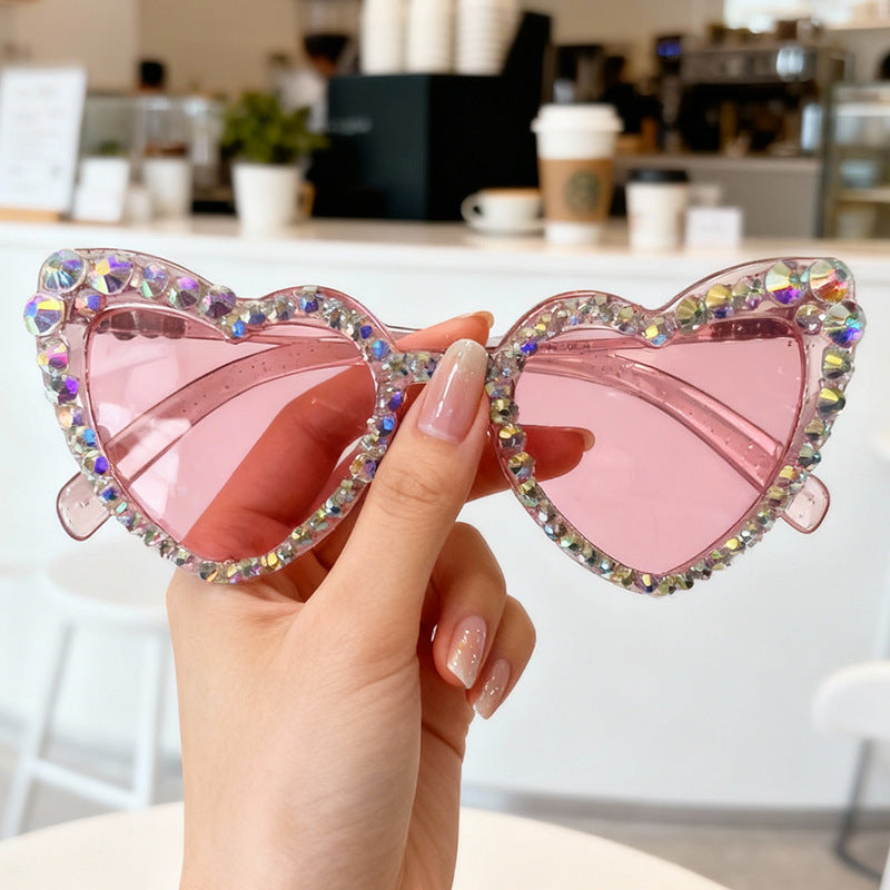 Rhinestone Heart-Shaped Sunglasses Stornfield