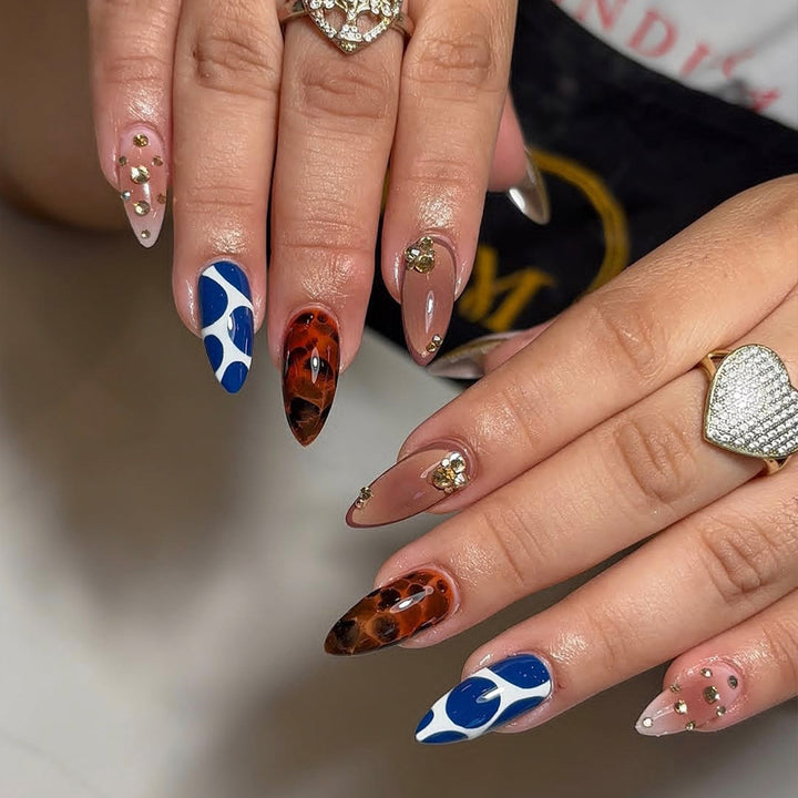 Artificial Stiletto Fingernails with Extravagant Design Stornfield